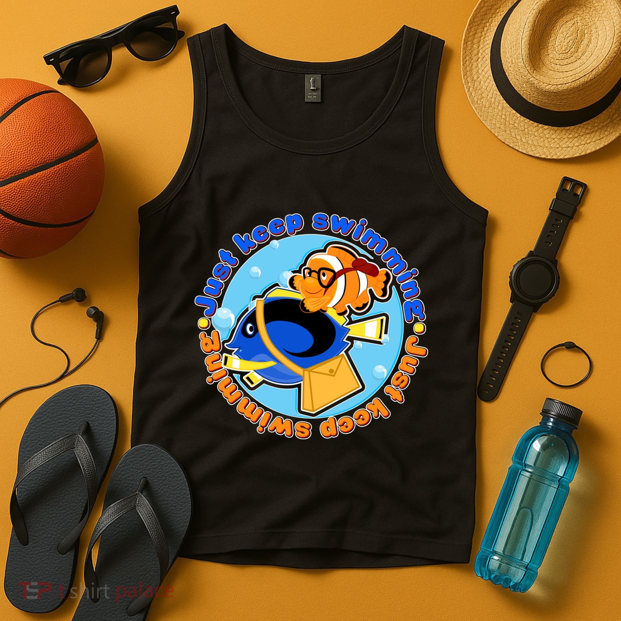 Just Keep Swimming Fish Tank Top