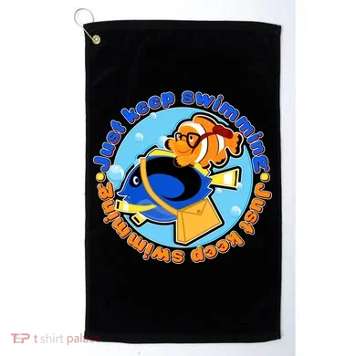 Just Keep Swimming Fish Golf Towel