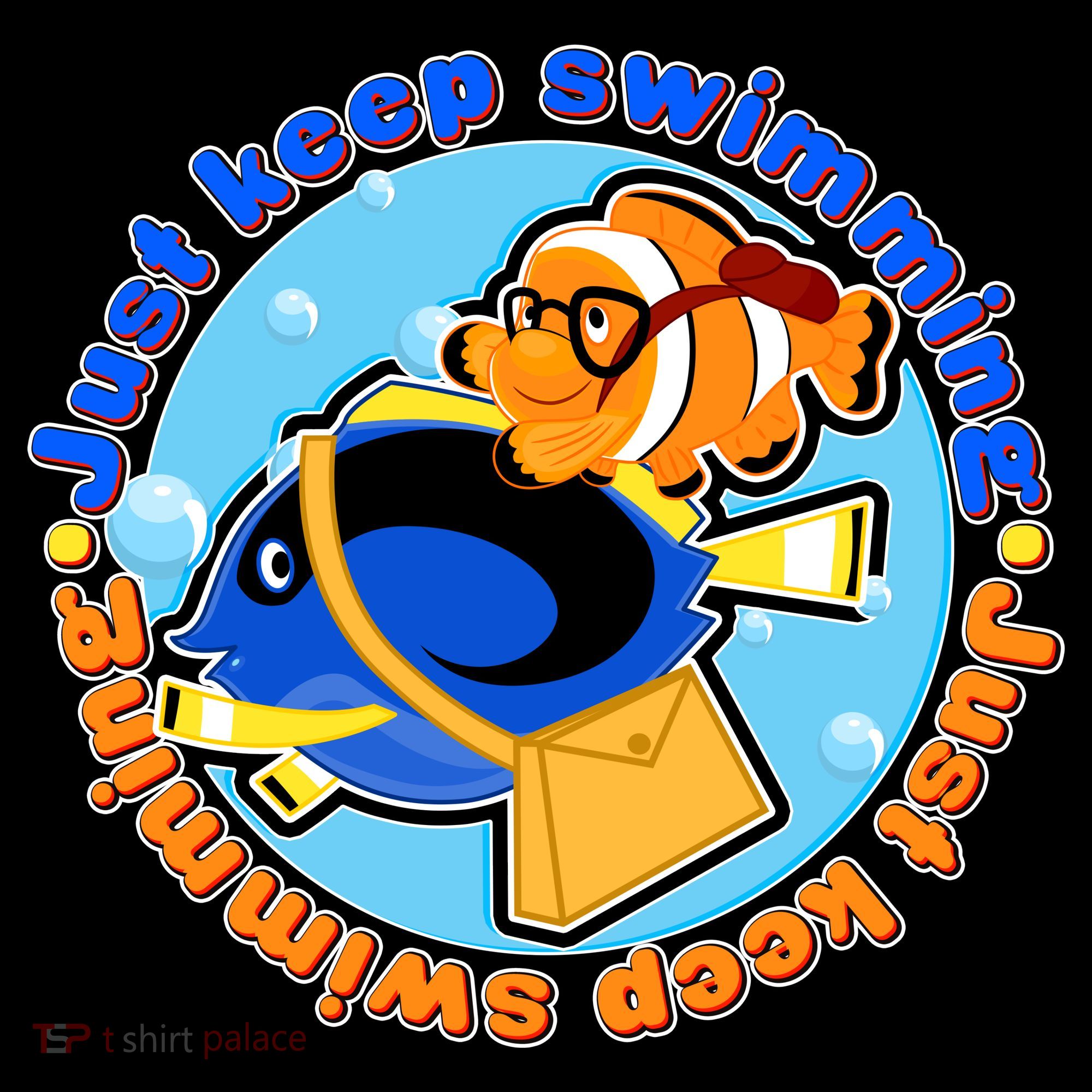 Just Keep Swimming Fish Kids Long Sleeve Shirt