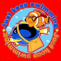 Just Keep Swimming Fish Santa Hat thumb 1