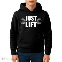 Just Lift Gym Workout Kids Hoodie thumb 4