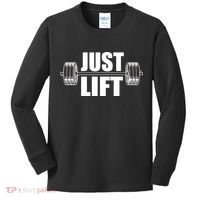 Just Lift Gym Workout Kids Long Sleeve Shirt thumb 0