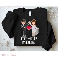 Just Married Co-op Mode Funny Marriage Sweatshirt thumb 2
