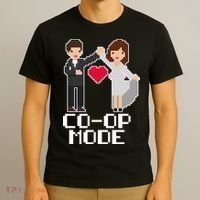 Just Married Co-op Mode Funny Marriage T-Shirt thumb 3