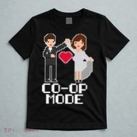 Just Married Co-op Mode Funny Marriage T-Shirt thumb 5
