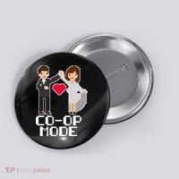 Just Married Co-op Mode Funny Marriage Button thumb 0