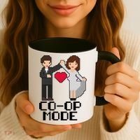 Just Married Co-op Mode Funny Marriage Coffee Mug thumb 3