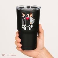 Just Married Co-op Mode Funny Marriage Tumbler thumb 2