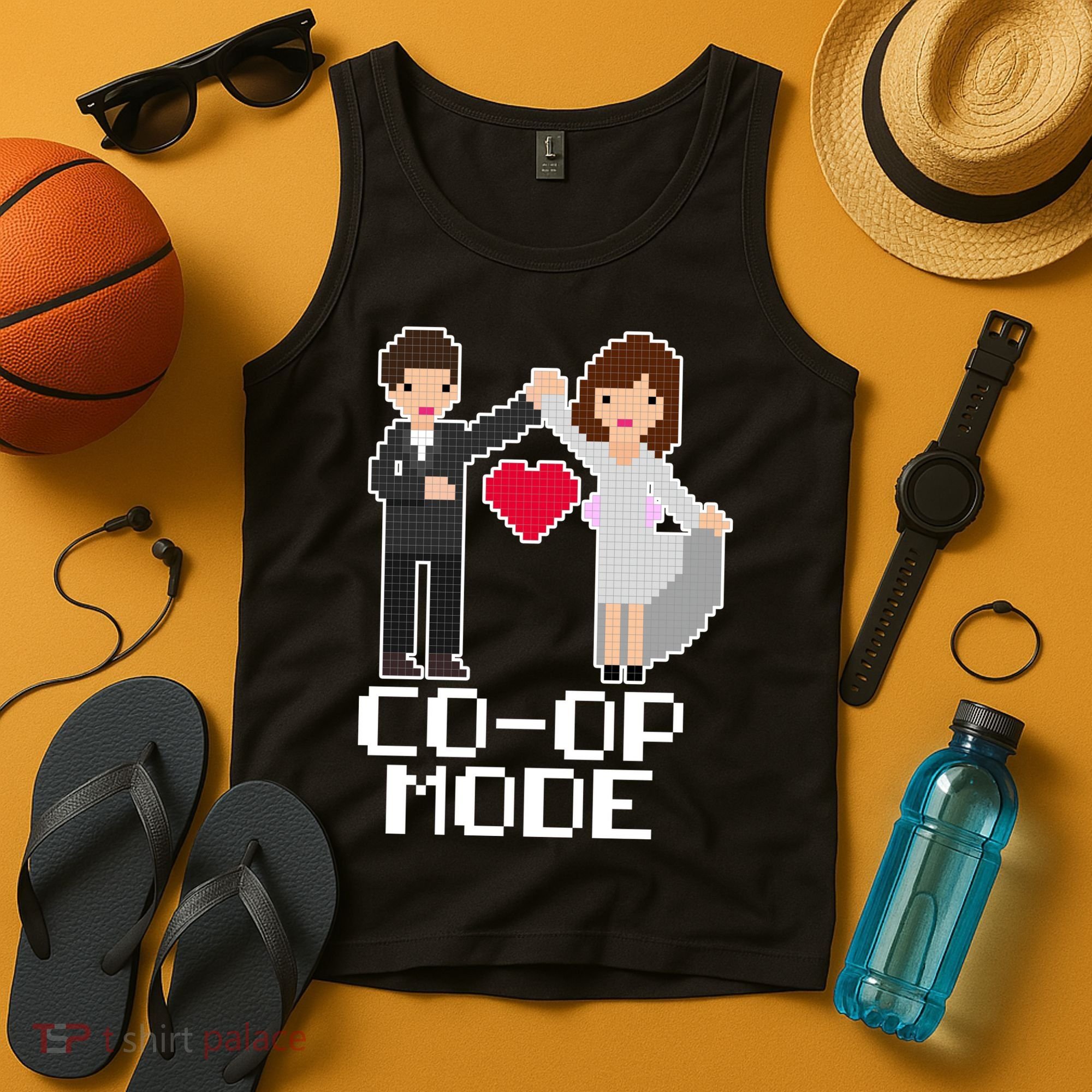 Just Married Co-op Mode Funny Marriage Tank Top