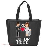 Just Married Co-op Mode Funny Marriage Tote Bag thumb 0