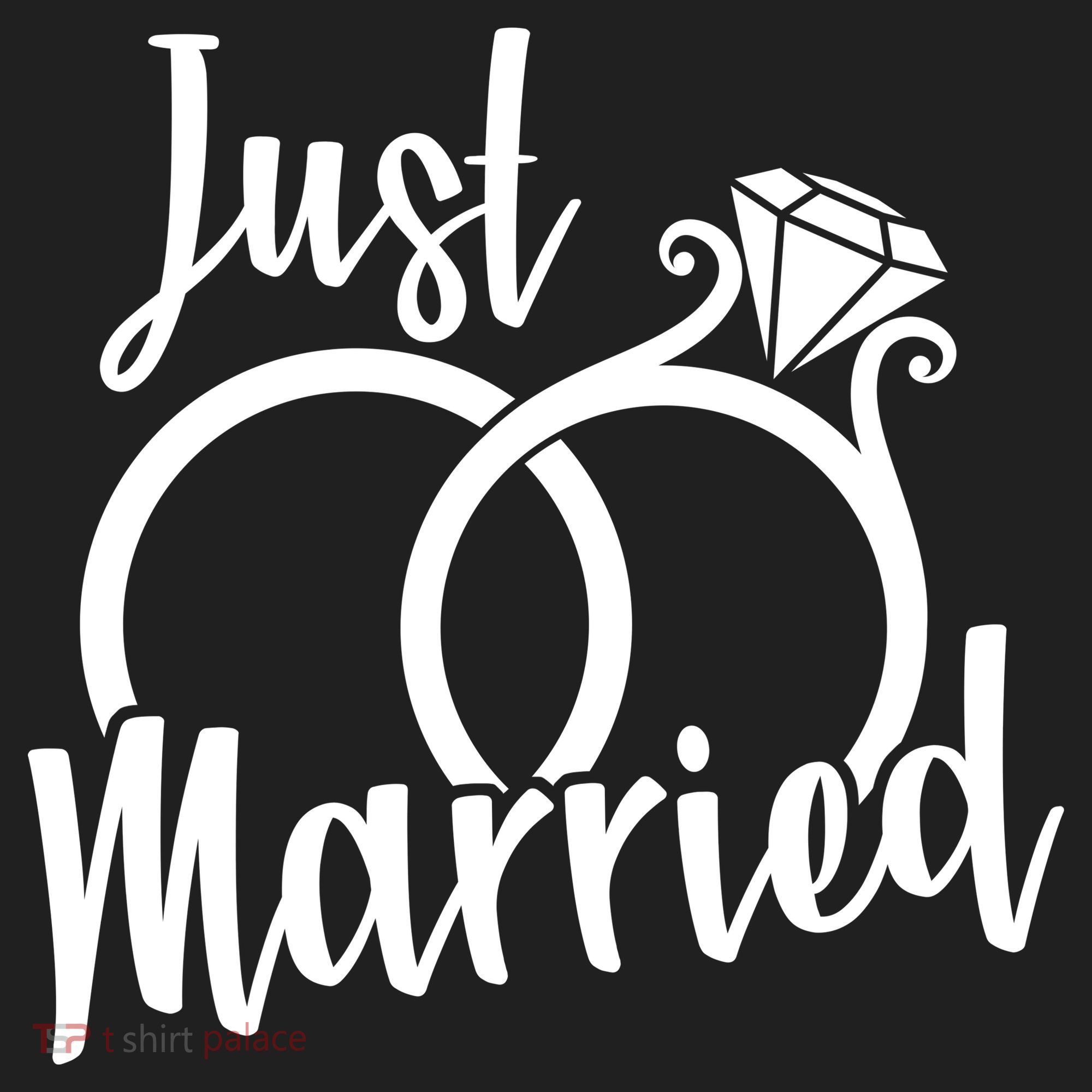 Just Married Ring Logo Women's Sweatshirt