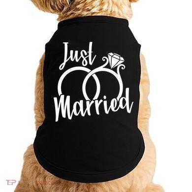 Just Married Ring Logo Doggie Tank