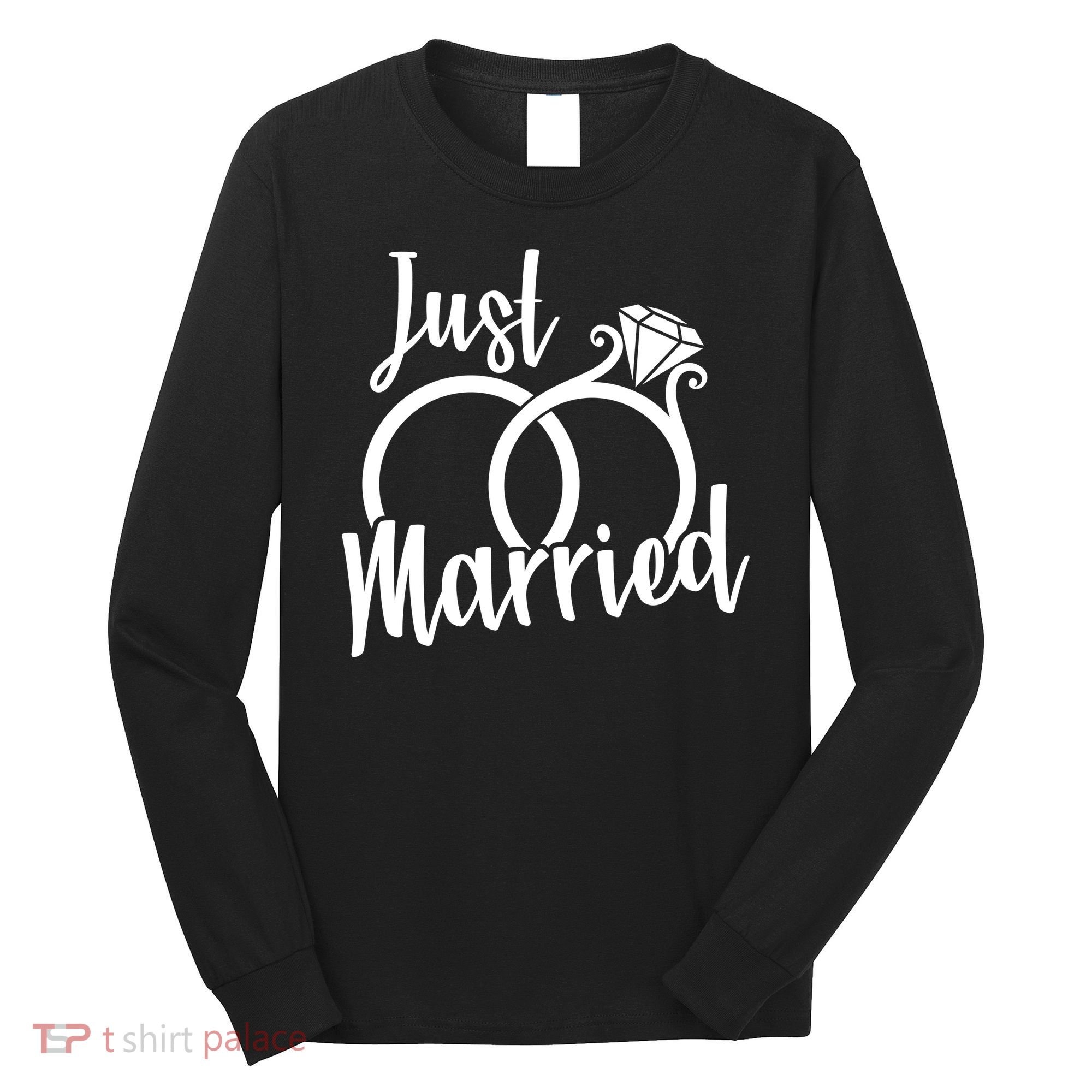 Just Married Ring Logo Long Sleeve Shirt