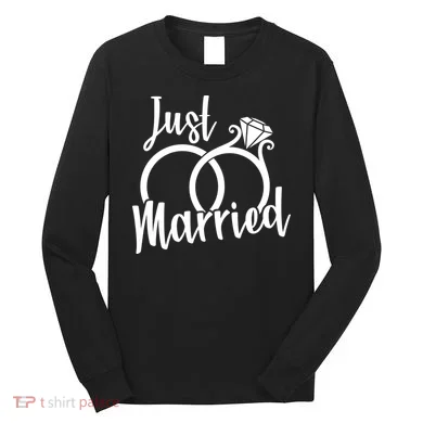 Just Married Ring Logo Long Sleeve Shirt