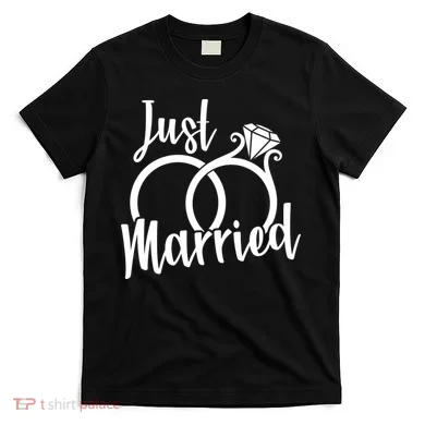Just Married Ring Logo T-Shirt