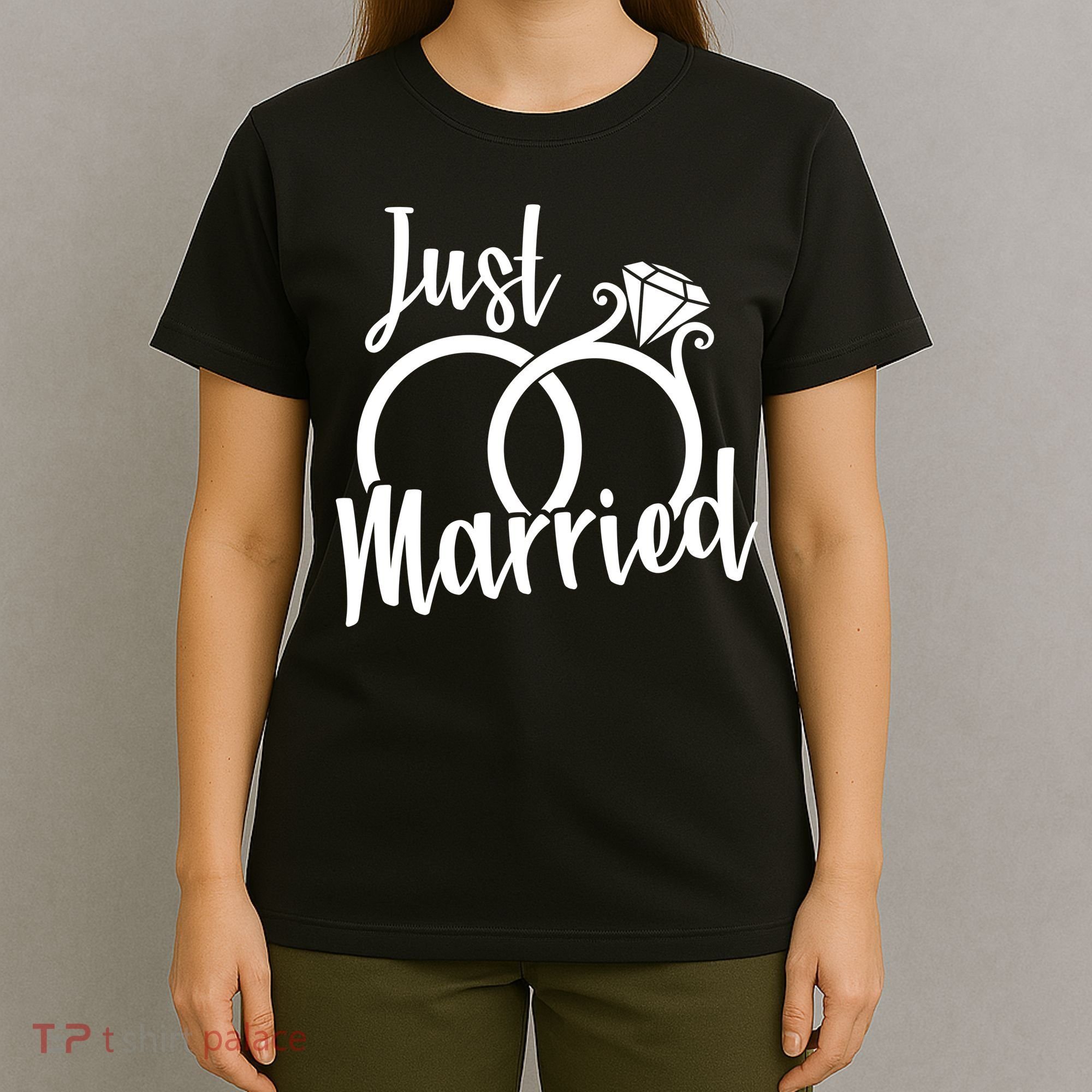 Just Married Ring Logo T-Shirt