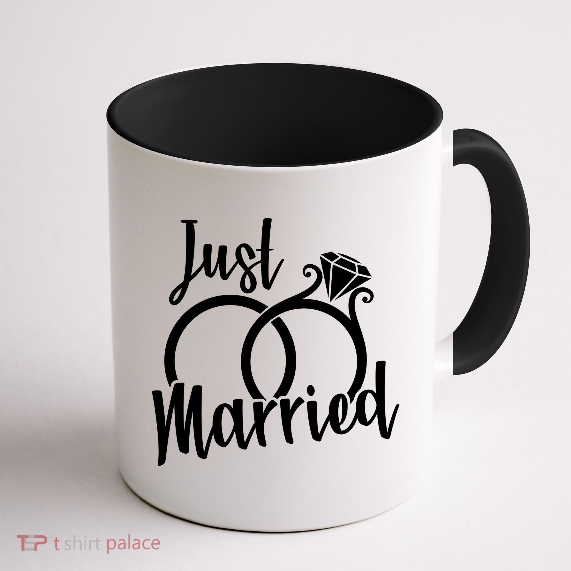 Just Married Ring Logo Coffee Mug
