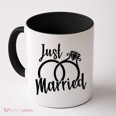 Just Married Ring Logo Coffee Mug