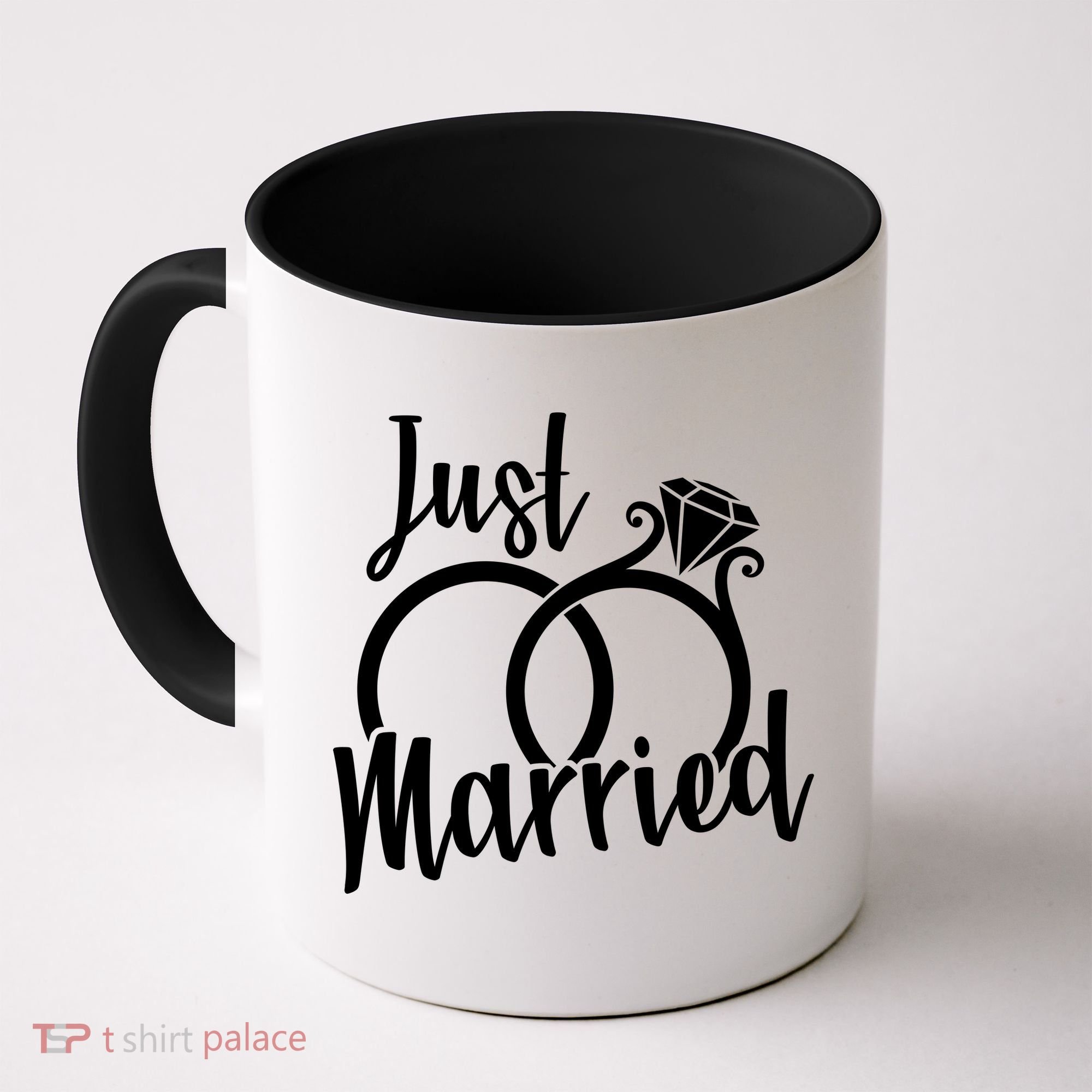 Just Married Ring Logo Coffee Mug