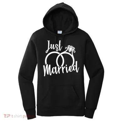 Just Married Ring Logo Women's Hoodie