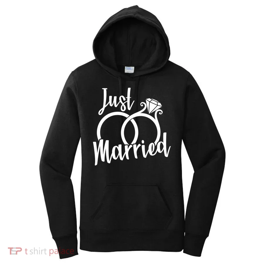 Just Married Ring Logo Women's Hoodie