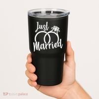 Just Married Ring Logo Tumbler thumb 2