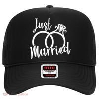 Just Married Ring Logo Hat thumb 0