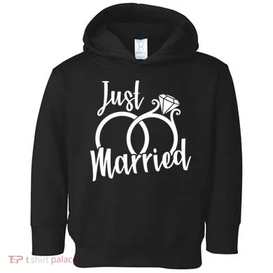 Just Married Ring Logo Toddler Hoodie