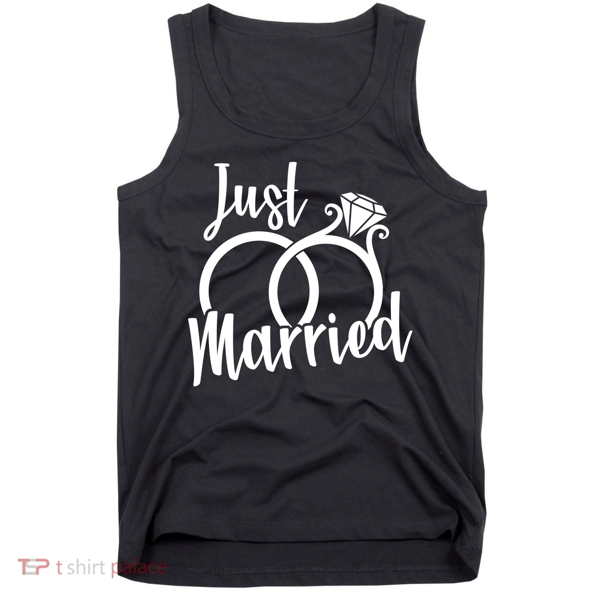 Just Married Ring Logo Tank Top