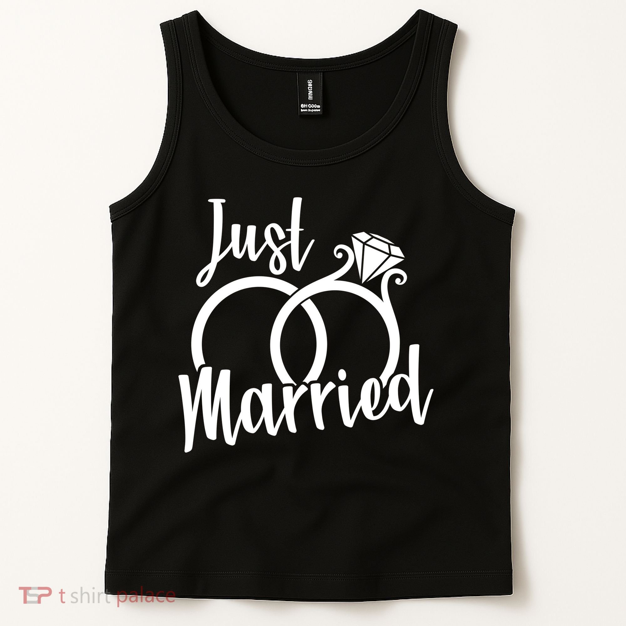 Just Married Ring Logo Tank Top
