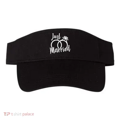 Just Married Ring Logo Visor