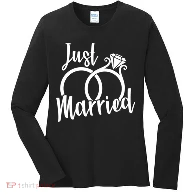 Just Married Ring Logo Women's Long Sleeve Shirt