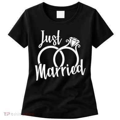 Just Married Ring Logo Women's T-Shirt