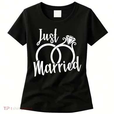 Just Married Ring Logo Women's T-Shirt