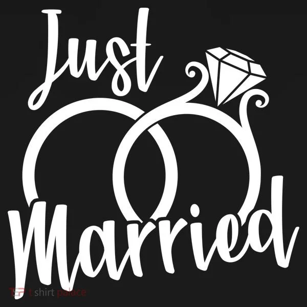 Just Married Ring Logo Kids Long Sleeve Shirt