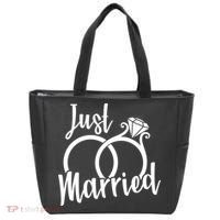 Just Married Ring Logo Tote Bag thumb 0