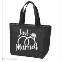 Just Married Ring Logo Tote Bag thumb 3