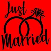 Just Married Ring Logo Santa Hat thumb 1
