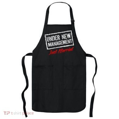 Just Married Under New Management Apron