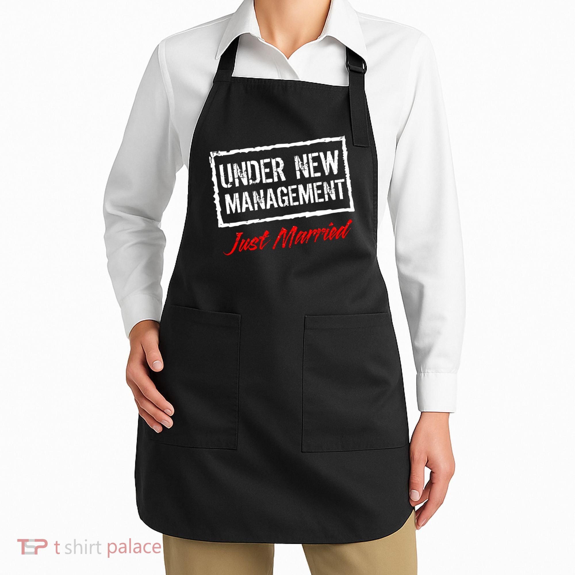 Just Married Under New Management Apron