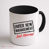 Just Married Under New Management Coffee Mug thumb 1