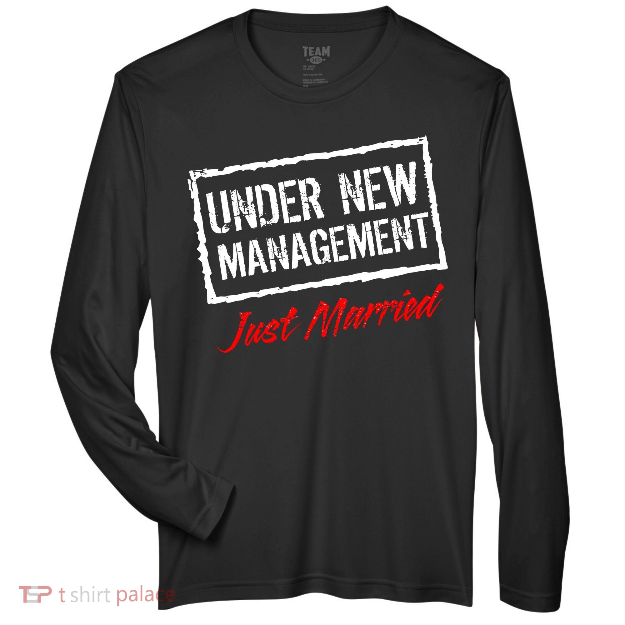 Just Married Under New Management Zone Performance Long-Sleeve T-Shirt