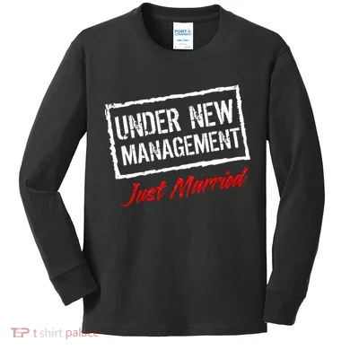 Just Married Under New Management Kids Long Sleeve Shirt