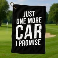 Just One More Car I Promise Golf Towel thumb 1