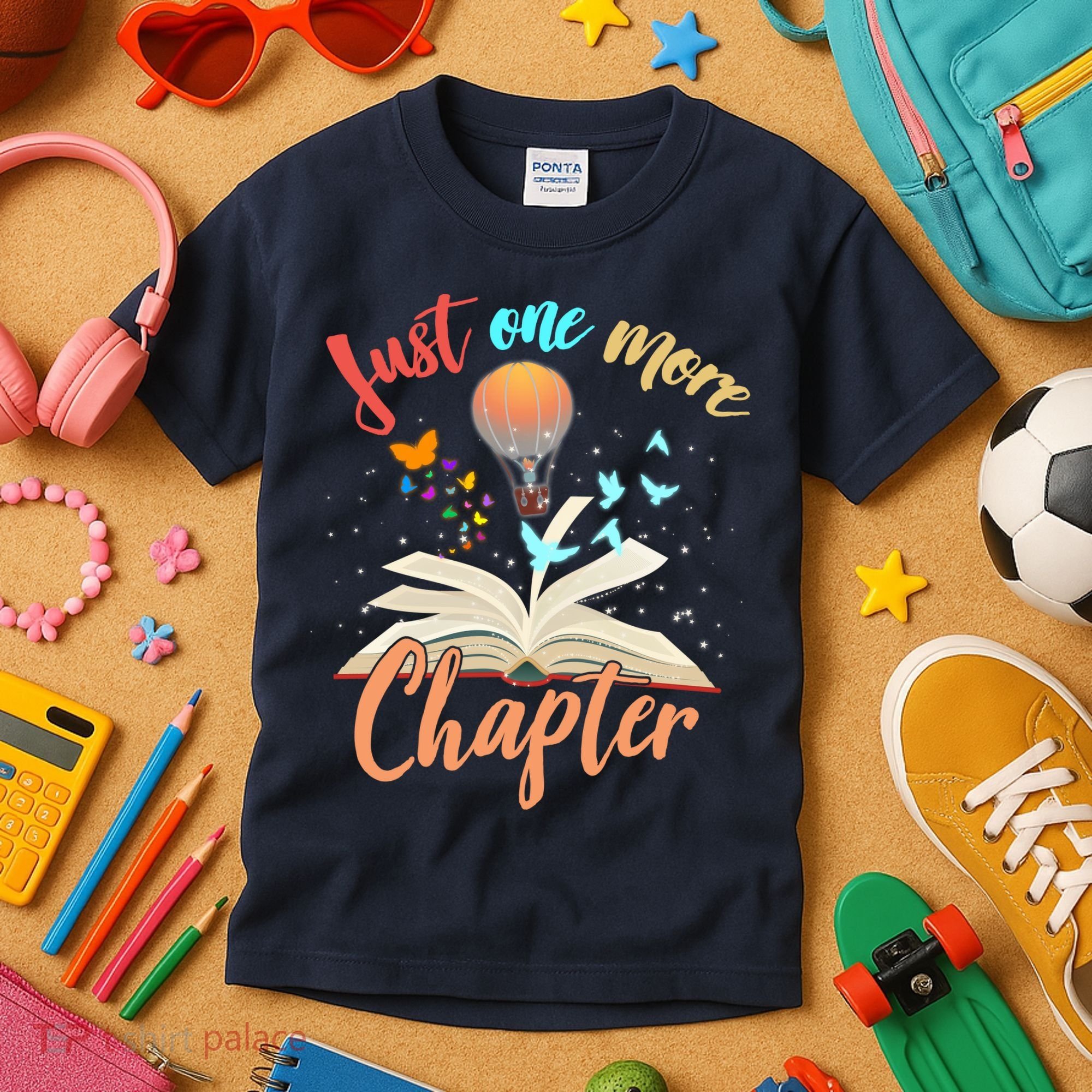 Just One More Chapter Kids T-Shirt
