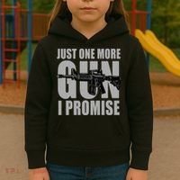Just one more gun I promise Kids Hoodie thumb 3