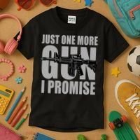 Just one more gun I promise Kids T-Shirt thumb 3