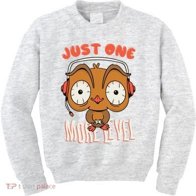 Just One More Level Owl Kids Sweatshirt