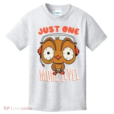 Just One More Level Owl Kids T-Shirt