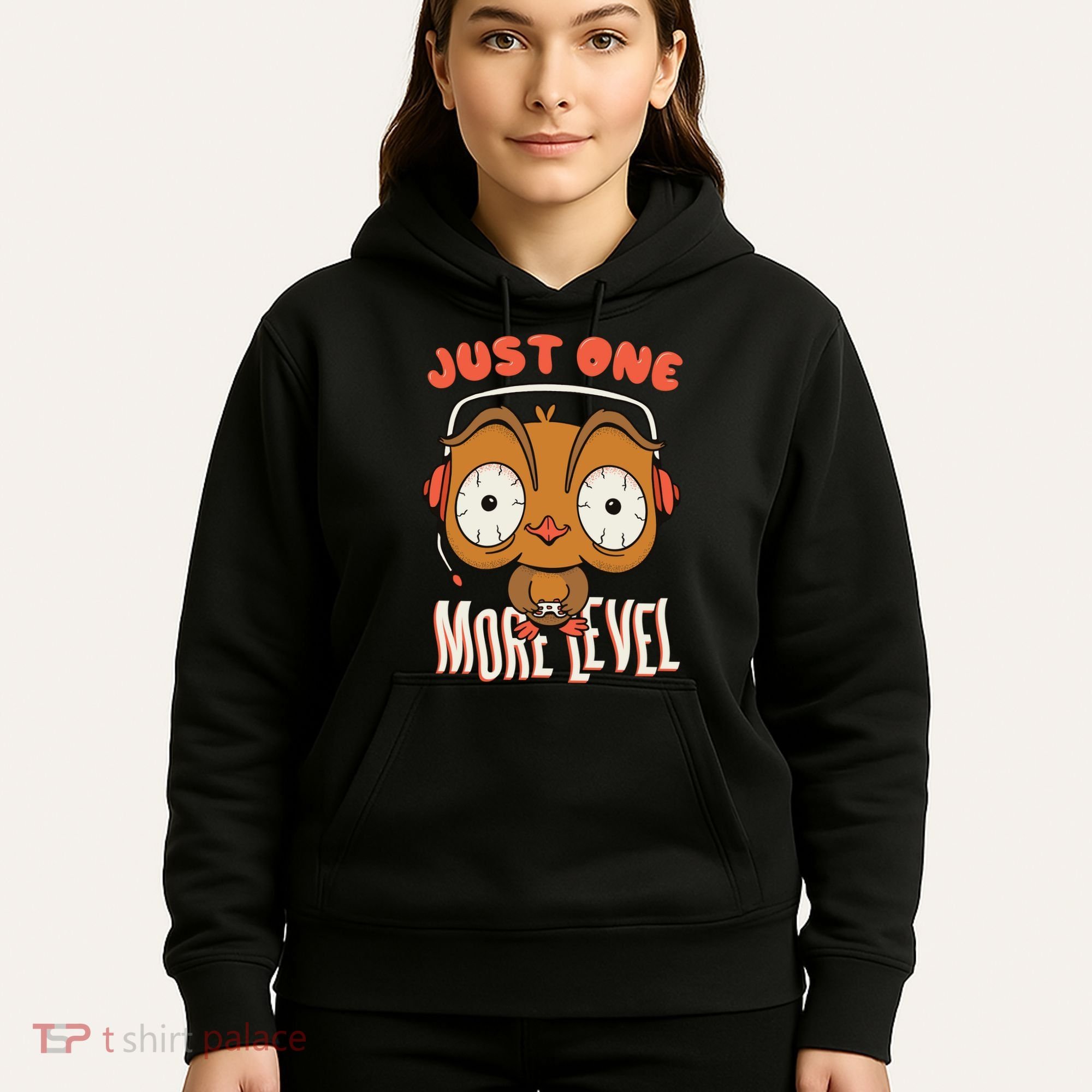 Just One More Level Owl Hoodie